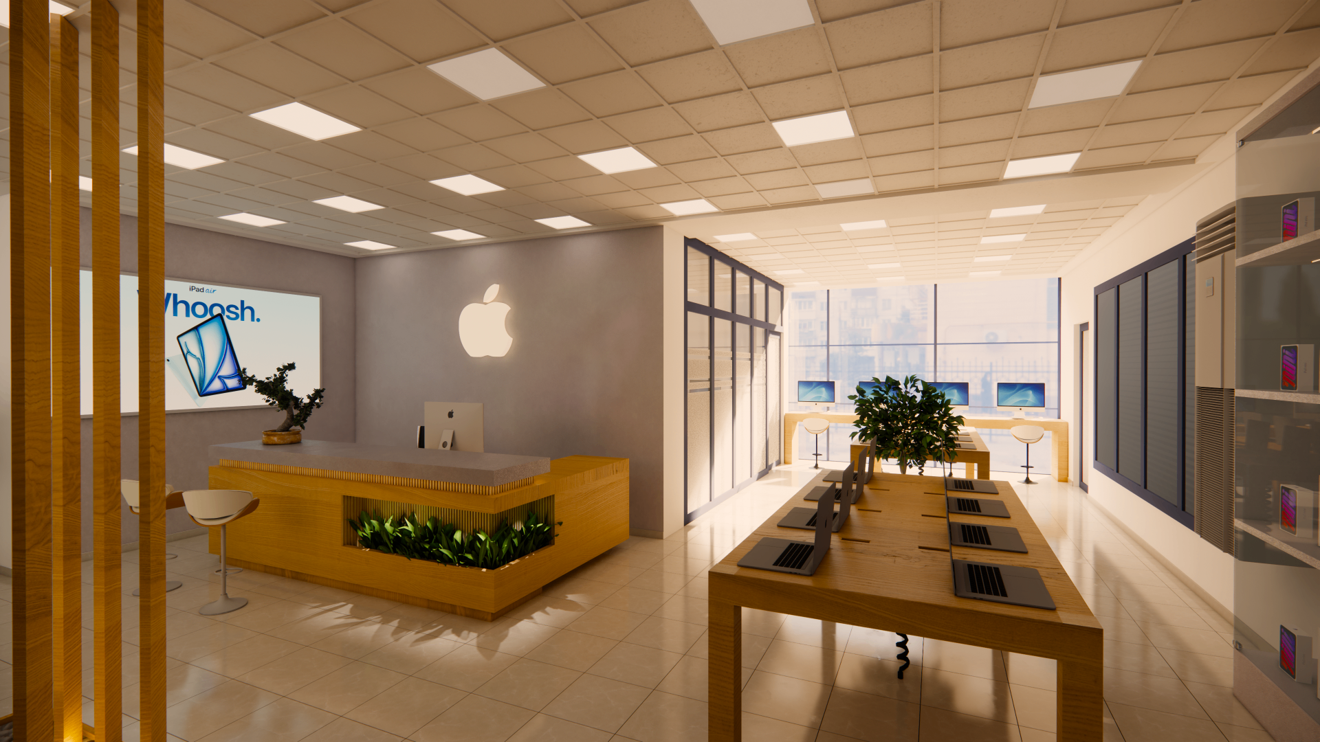 Itech — Comptoir & mur Apple